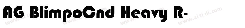 AG BlimpoCnd Heavy R字体转换